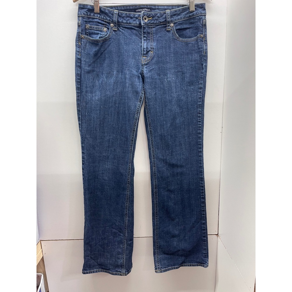 Banana Republic Womens Stretch Dark Wash Denim Jeans Size 10 RN 54023
